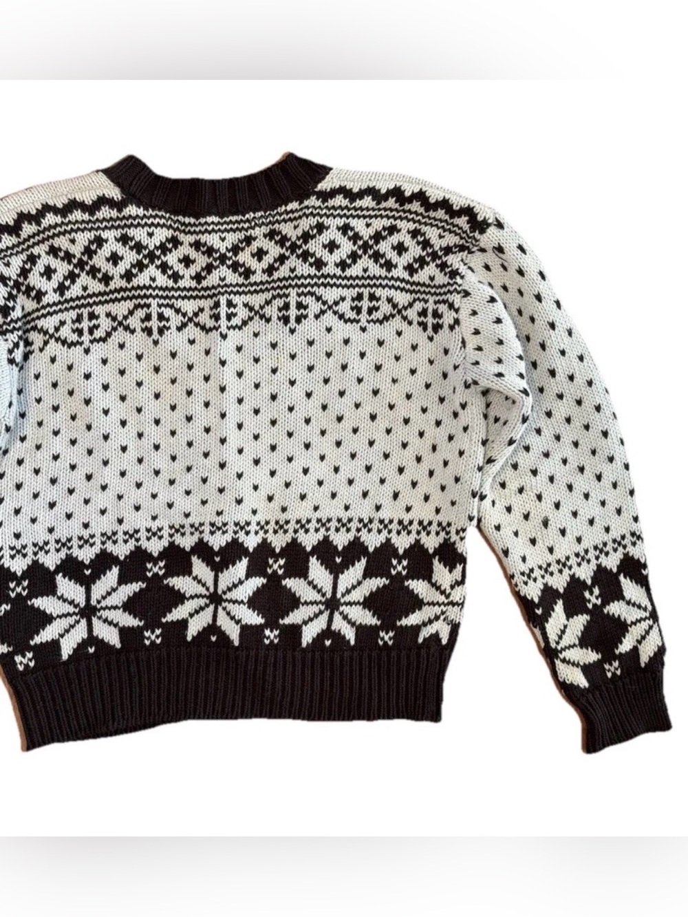 Paris Sport Club Vtg Women M Fair Isle Cardigan Sweater Cottagecore 80s Preppy - Picture 4 of 5